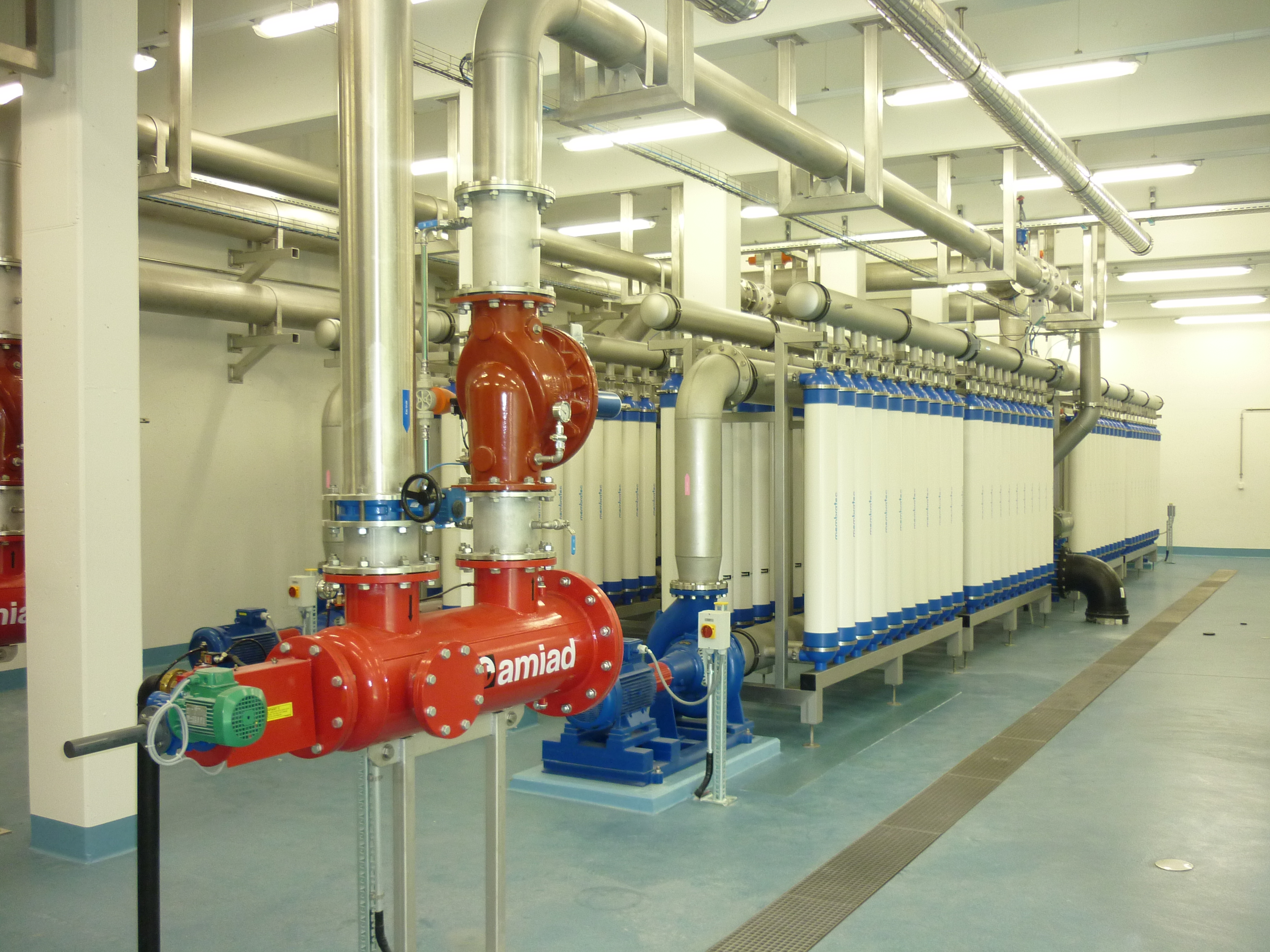 Usine de filtration membranaire à Conthey