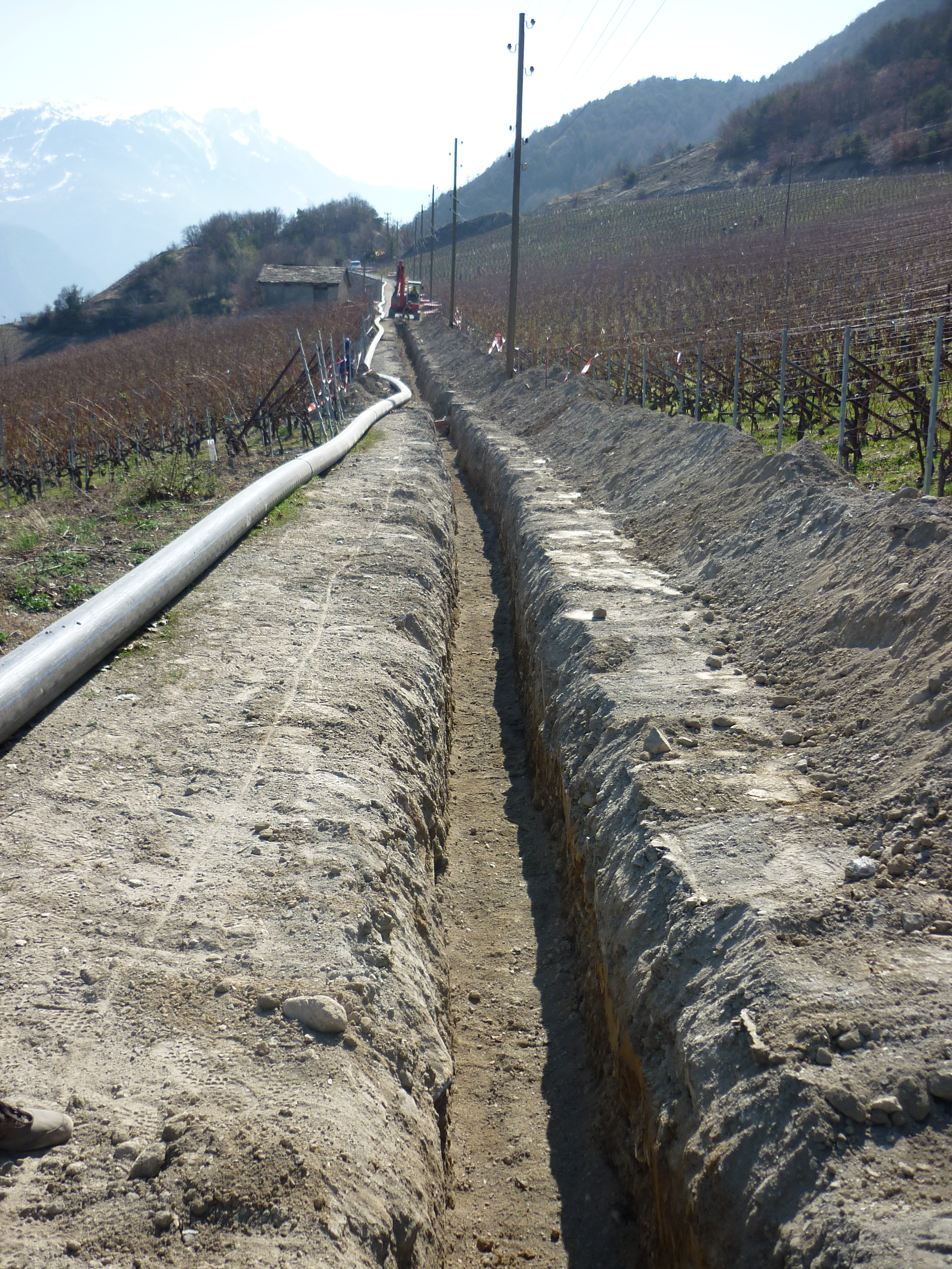 Irrigation du vignoble à Ardon