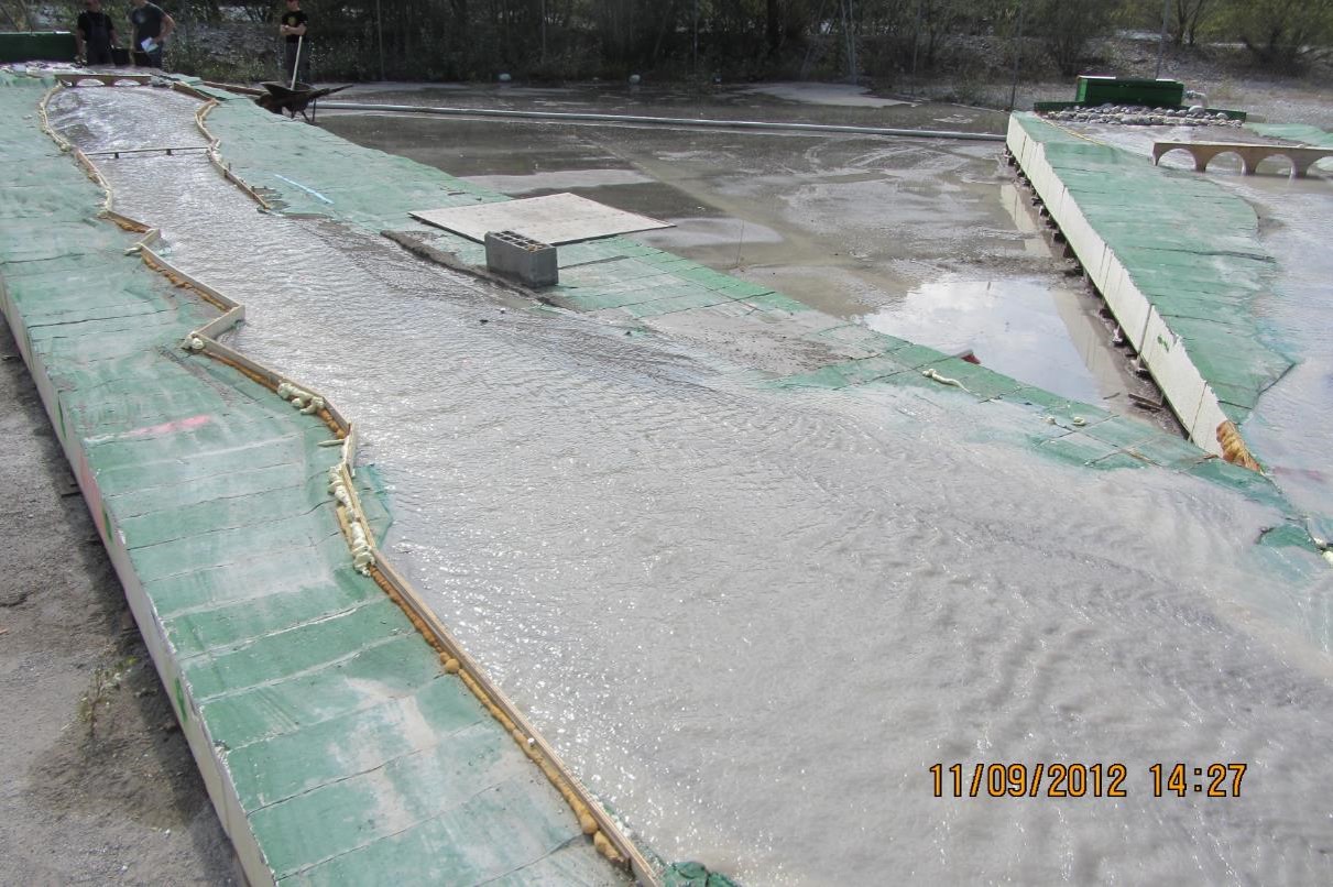 Modélisation de la confluence de l'Arigéol et de la Blèone (HEIG-VD)