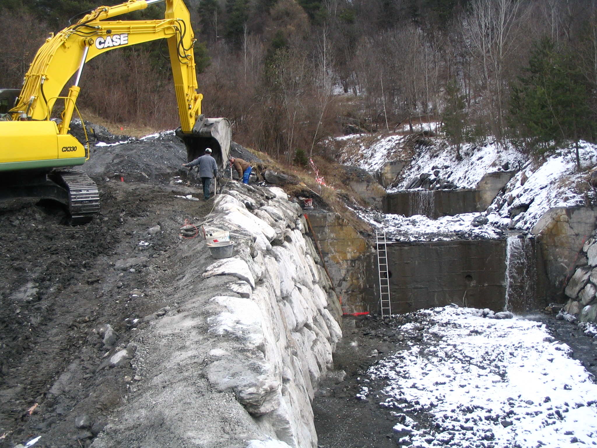 Diigue de protection contre les laves torrentielles du St-André